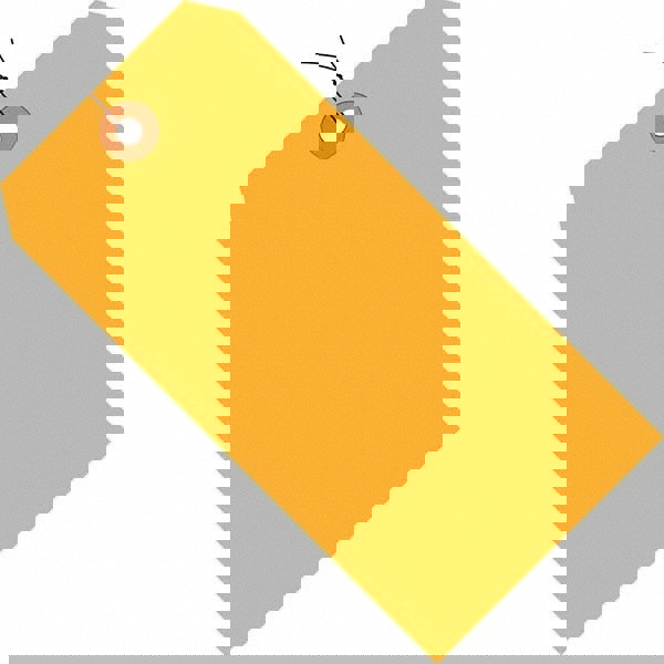 Blank Tag: 3-3/4'' High, Fluorescent Orange, Synthetic Paper